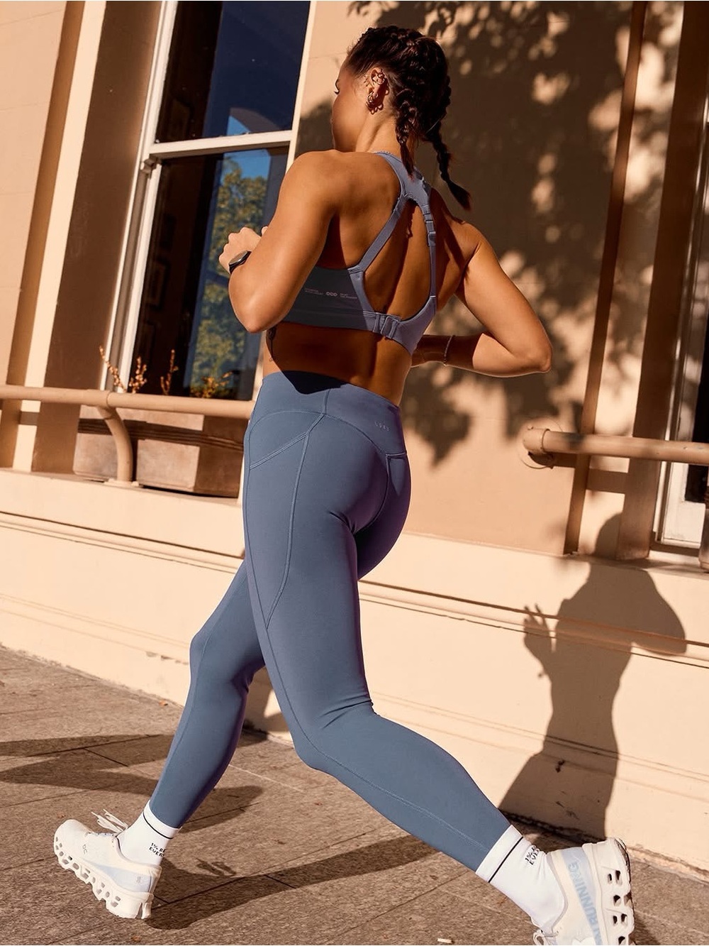 LSKD Ultra-High Rise 7/8 Fusion Leggings in Nightshadow Blue